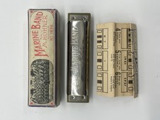 M. Hohner Marine Band Harmonica No. 1896 W/Box And Paperwork - Key of C