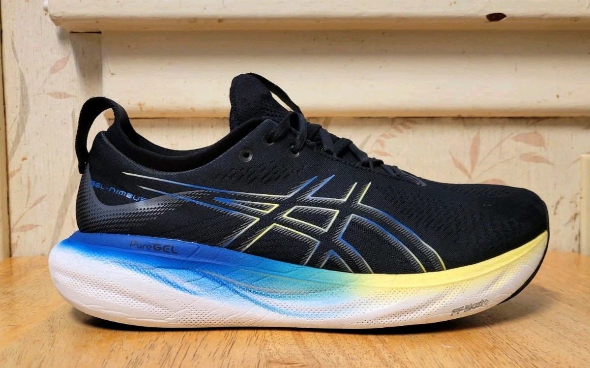 Asics Gel Nimbus 25 Wide Black Glow Yellow for sale | eBay