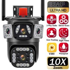 Security Camera Wireless Outdoor System 8MP WiFi Auto Tracking Surveillance LOT