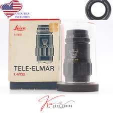 Top MINT in Box Leica Tele Elmar 135mm f/4 Telephoto MF Lens From JAPAN