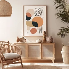 Lyrical Wall Art Abstract Hand Painted Oil Painting on Canvas Living Room Black