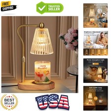 Candle Warmer Lamp with Timer Dimmer Adjustable Height for New Home Bedroom,M...