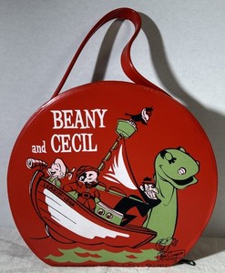 Beany & Cecil Round Lunchbox Purse Tote Case Bob Clampett Cartoon Characters
