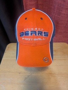 Chicago Bears Hat Cap Reebok Strap Back Adjustable Spellout Orange Navy