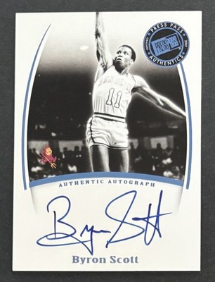2007 Press Pass Legends ON CARD Signatures BYRON SCOTT Auto LOS ANGELES LAKERS