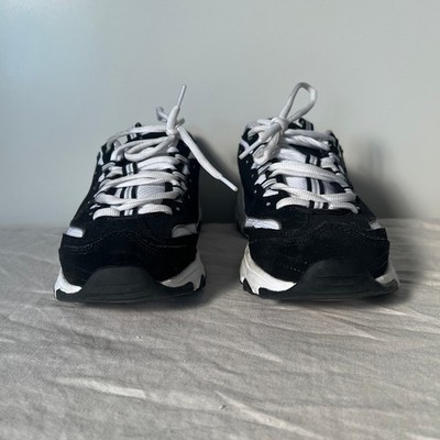 Cyber Y2K Skechers Black & White Chunky D'Lites Athletic Sneakers 8.5 Grunge