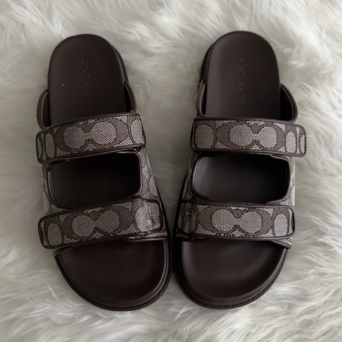 Coach Leather Upper Slide Casual Sandals for Women for sale | eBay