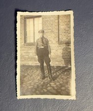 Vintage Photo Soldier Military WWII Era Uniform Youth Portrait Antique