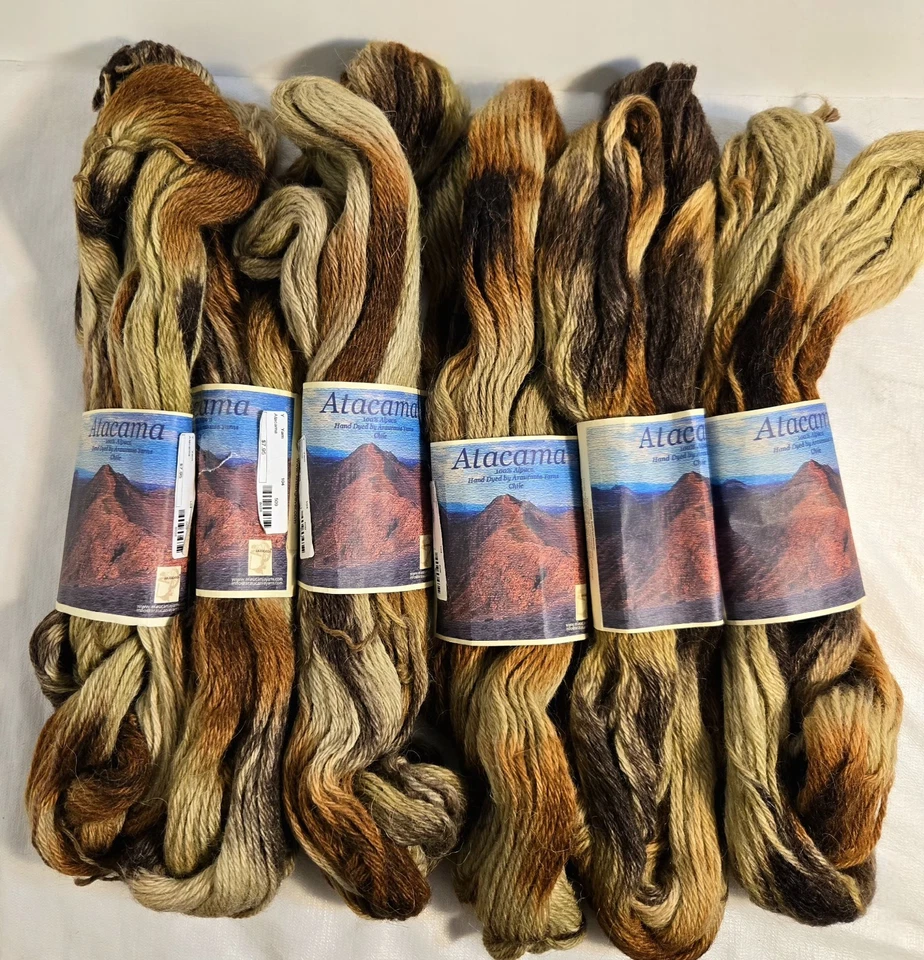 RARE Discontinued Araucania Yarns Atacama Lot 6 Skeins 100% Alpaca Hand Dyed 509 - Image 4 of 4