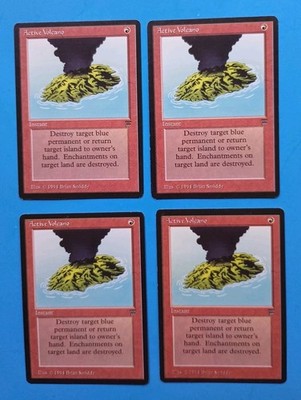 Magic the Gathering MTG Legends ACTIVE VOLCANO X 4 LP/EX C  1994 PLAYSET!
