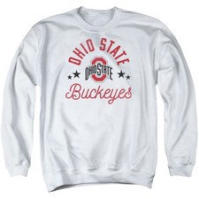 Ohio State Buckeyes Official Unisex Adult Crewneck Sweatshirt White