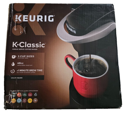 Keurig K-Classic Coffee Maker Programmable Single Serve 3 Brew Sizes K-Cup Pod