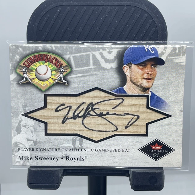 2001 Fleer Mike Sweeney Game Used Bat Autograph Royals