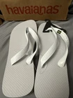 Havaianas Brazil Flag White Flip Flops Sandals Size Women’s 7/8