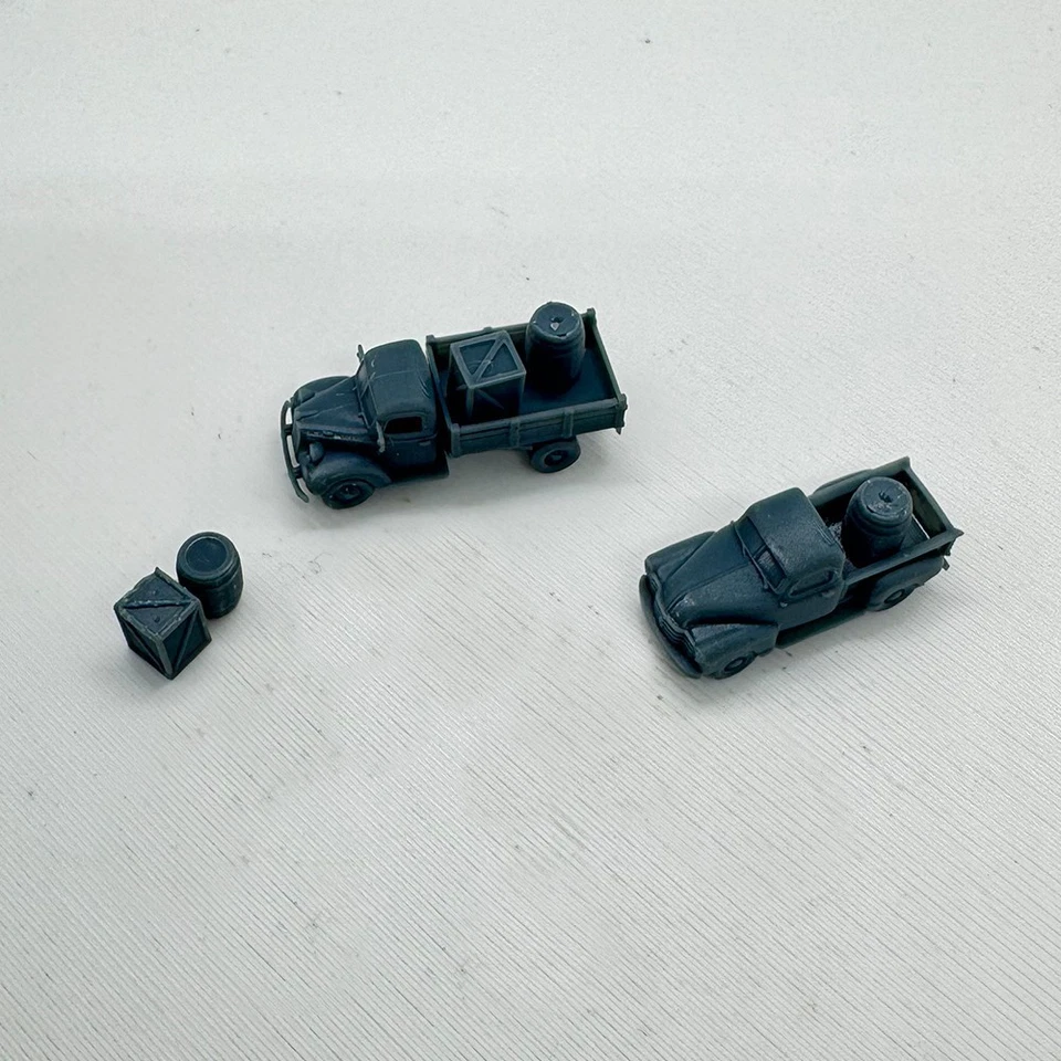 SSMODEL 1:160 Classic Pickup Truck Set With Cargo For Railway Scenery - Image 2 of 4