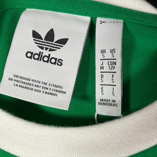 Adidas Originales 3 Rayas Manga Larga Camiseta Hombres Talla S Verde Trifolio Logo Nueva - Imagen 3 de 12