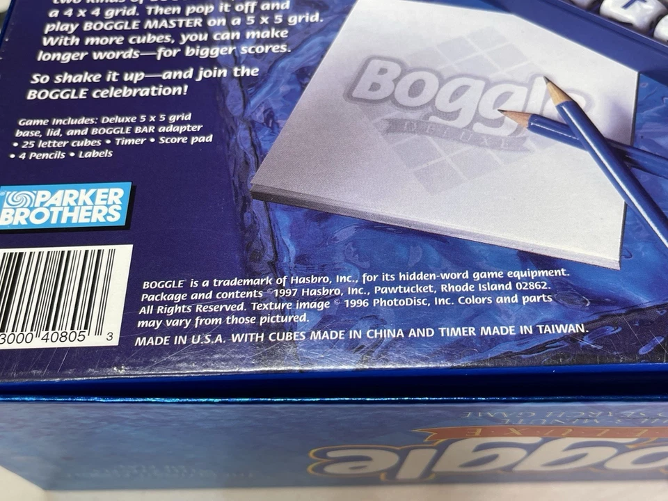 1996 BOGGLE DELUXE ,3-Minute Word Search Game SEALED *READ* Parker Brothers - Image 4 of 4