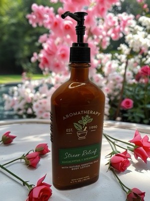 Bath & Body Works Aromatherapy Stress Relief Eucalyptus Spearmint Lotion 6.5oz A