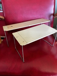 Vtg MCM Metal Cabinet Shelf Riser Kitchen Organizer Expandable Adjustable Extend