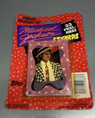 Vintage 1984 Topps Michael Jackson 33 Peel Away Stickers Collectors Set