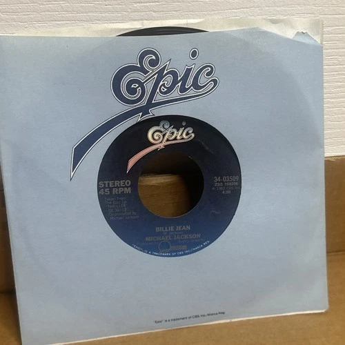 Michael Jackson, Billie Jean, 45 rpm Vintage 7” Vinyl Single