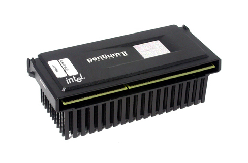 Processeur CPU Intel Pentium II Fente 1 266MHz SL2HE Avec Refroidisseur