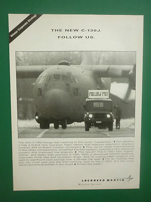 2/1996 PUB LOCKHEED MARTIN C-130J HERCULES AIRLIFTER CARGO ORIGINAL AD