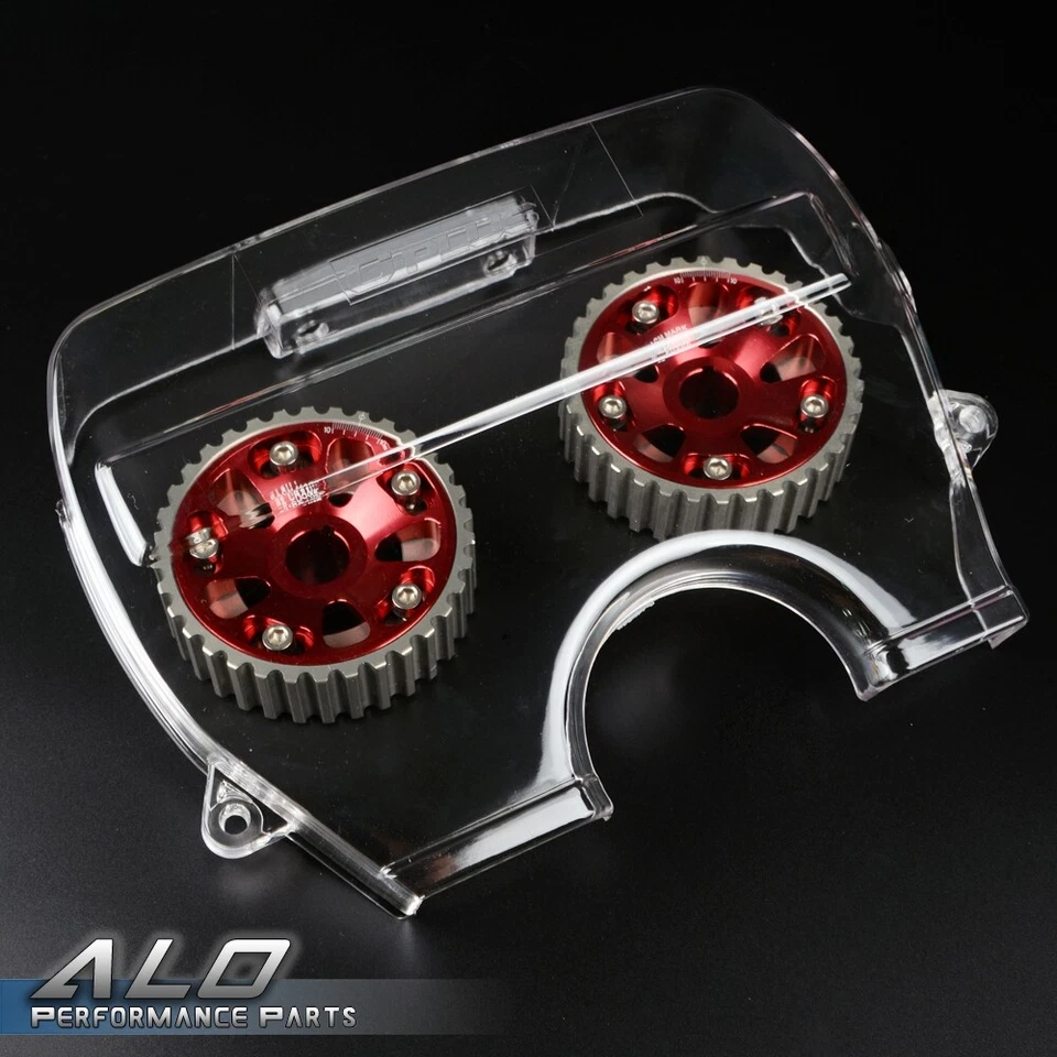 New Racing Clear Pulley Cover/Timing Belt Cover Cam Gear Cover Fit For Supra 1JZ - Image 2 of 4
