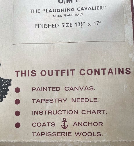 Vintage Needlework Tapestries Penelope “Cavalier” Cross Stitch Kit 13 1/2 X 17 - Picture 3 of 12