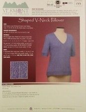 Vermont Fiber Design Knitting sweater pullover shaped v-neck pattern Size XXS-6x