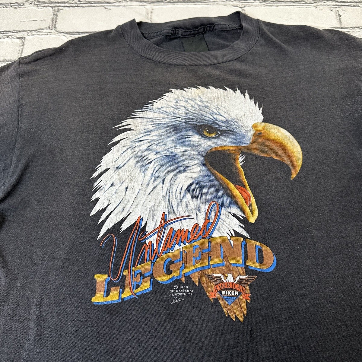 Harley Davidson VTG 3D Emblem Eagle Untamed Legend Savage