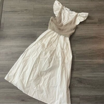 knee length dresses for ladies Minimalist Wedding Two-Piece Dress Set 8 / Dress & Tulle Train main image 1