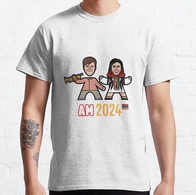 NWT AM 2024 Funny Woman And Man Girl And Boy Cool Unisex T-Shirt