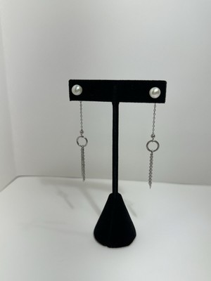 Belk Cultured Pearl Earring (fine silver plate)