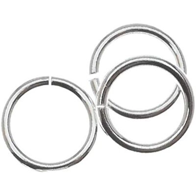 Beadaholique 10-Piece Sterling Heavy Open Jump Rings, 8mm, 18-Gauge, Silver
