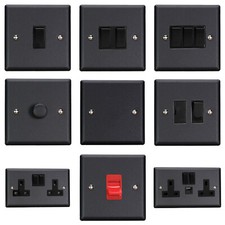 Urban Matt Black Range of Light Switches Plug Sockets & Accessories by Varilight