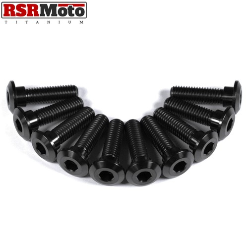 Kawasaki ZRX1100 ZRX1200 ZX9R Titanium Front Brake Disc Rotor Bolts, Black