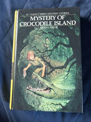 Nancy Drew 55: Mystery of Crocodile Island 1970s vintage hardcover
