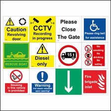 Information Warning Signs Marine Fire Disabled Arrow Transport Security GSQ061