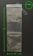 4" x 10" Heavy Duty 6 MIL Resealable Zip Top Lock 4x10" FDA Clear Plastic Bags