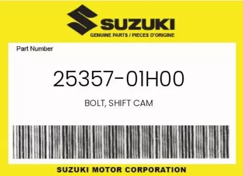 BOLT,SHIFT CAM STOPPER ARM