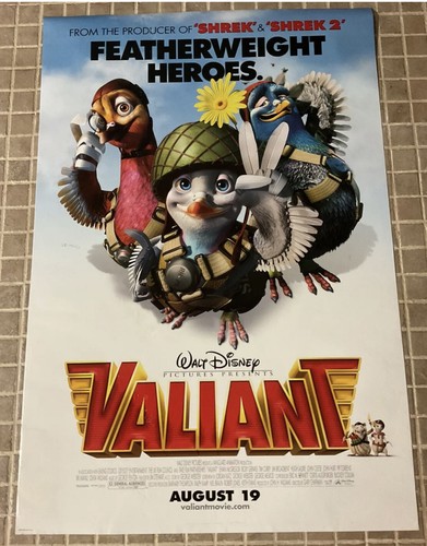 2005 “ VALIANT” WALT DISNEY Original Double Sided Movie Poster 27 X 40