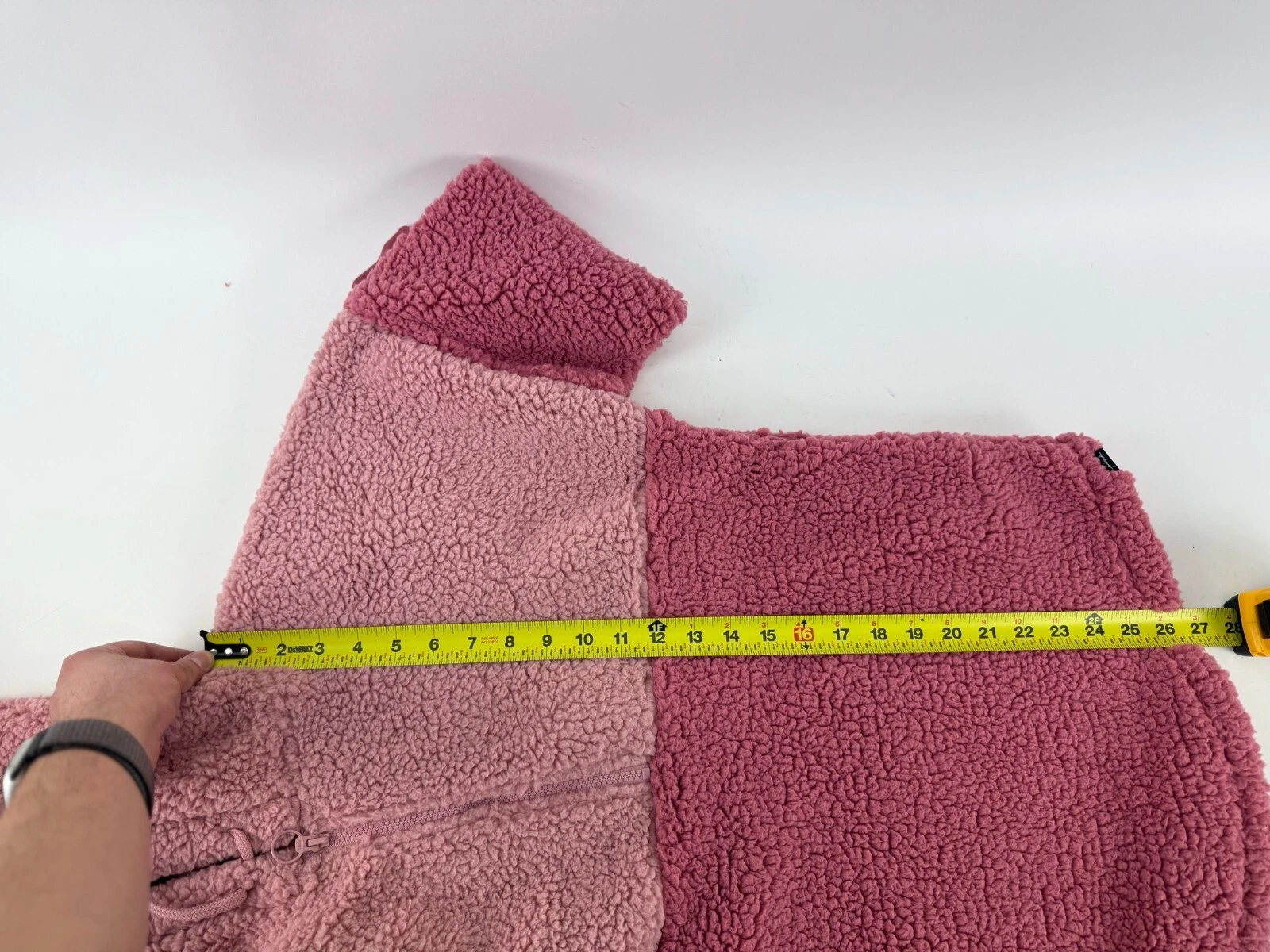 UNDERCOVER Felpa con cappuccio sherpa rosa Victorias Secret donna rosa colorblock pile fuzzy