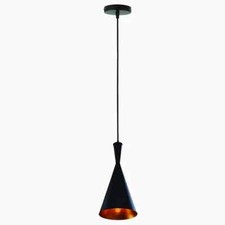 Pendant Light Shade Industrial Modern Metal Black/White LED Ceiling Hanging Lamp