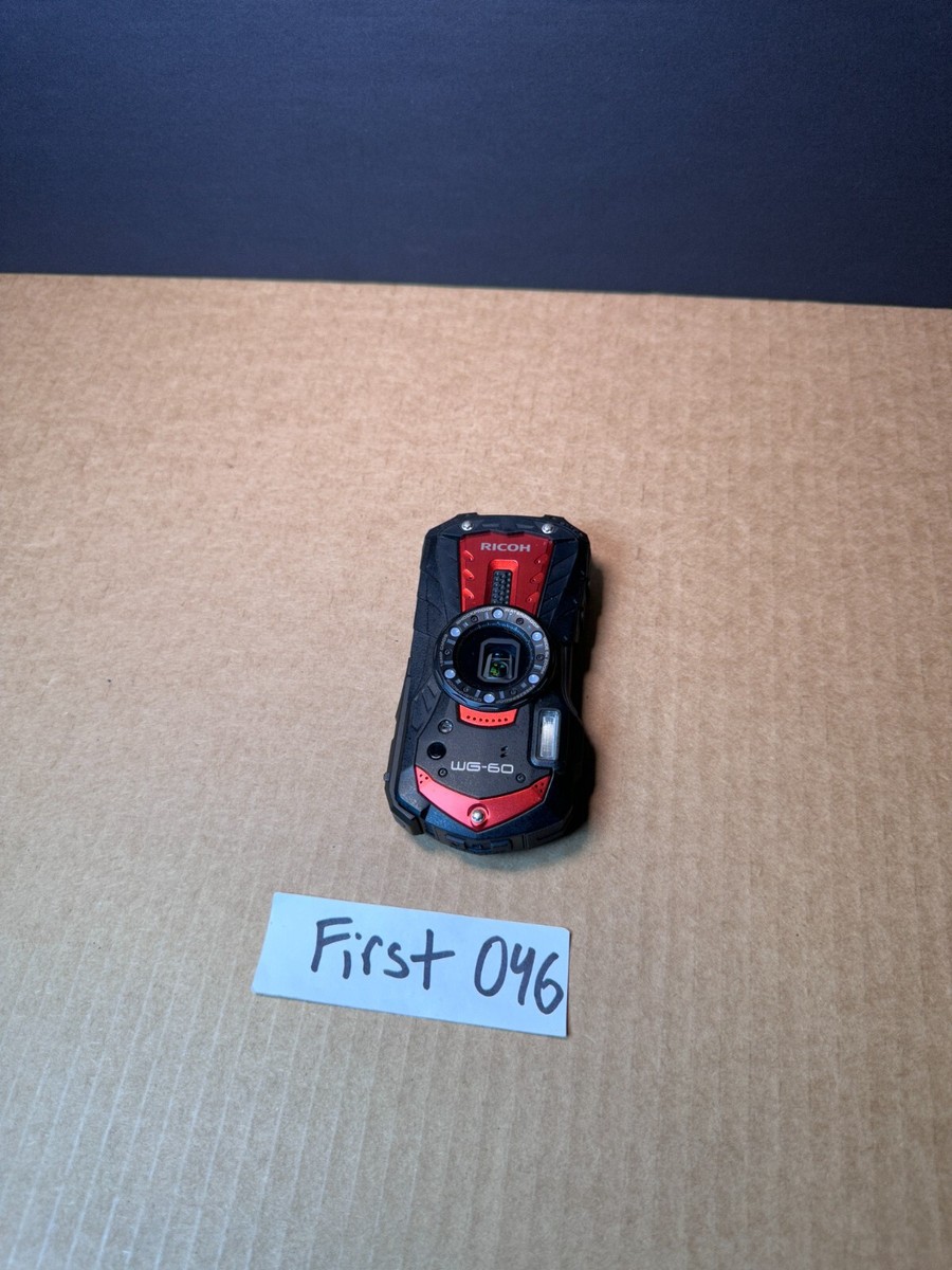 RICOH WG-60 Waterproof Action Camera 16MP Red Used Works RICOH WG-60 Waterproof Action Camera 16MP Red Used Works