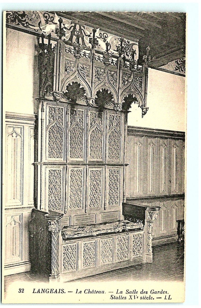 S02-1441, CHATEAU, LA SALLE DES GARDES, LANGEAIS, **VINTAGE