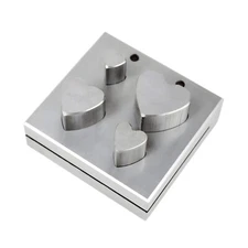 Heart Shape Disc Cutter with Set of 4 Punches Size 12mm-25mm