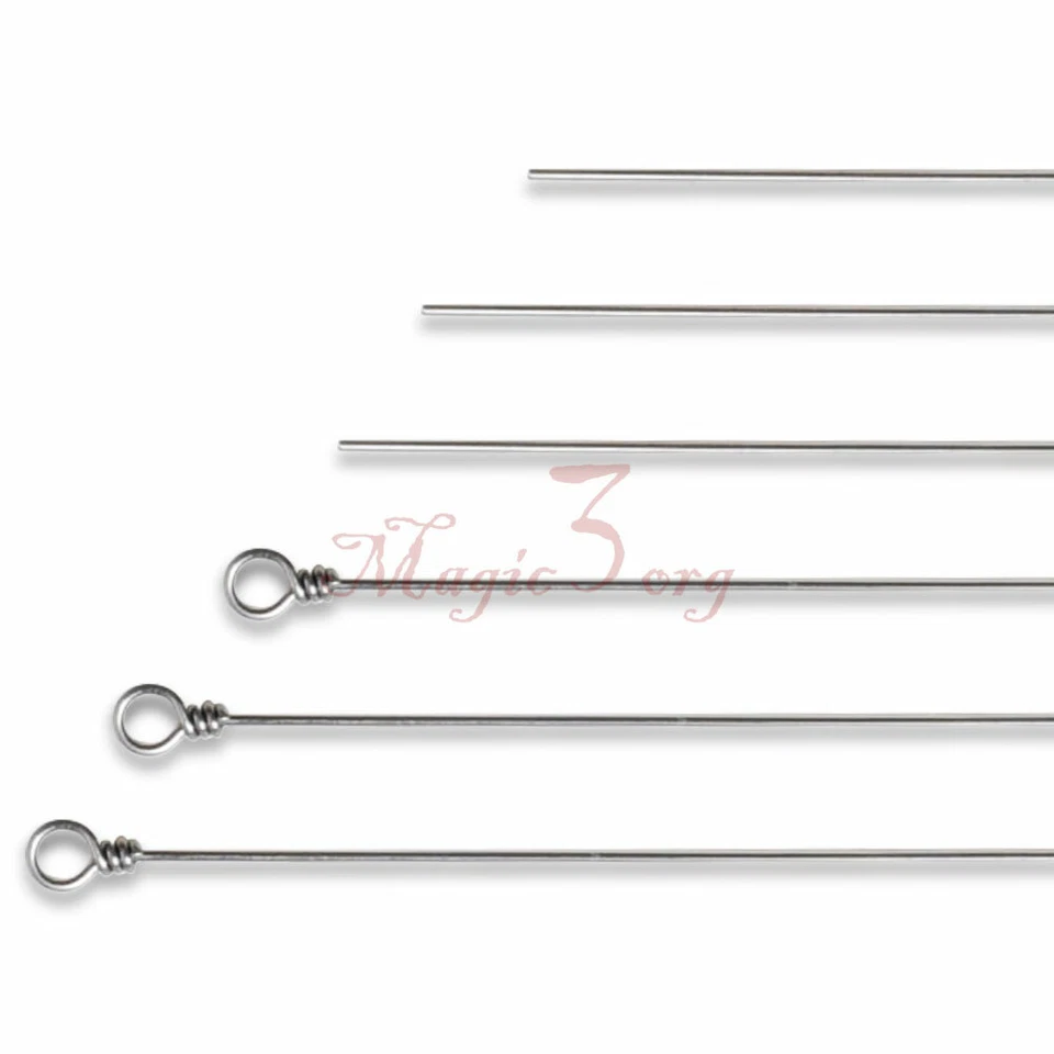 30pcs Looped Wire Shaft Stainless Steel DIY Lure Rigs Making Spinner Trout Bass - Image 2 of 4