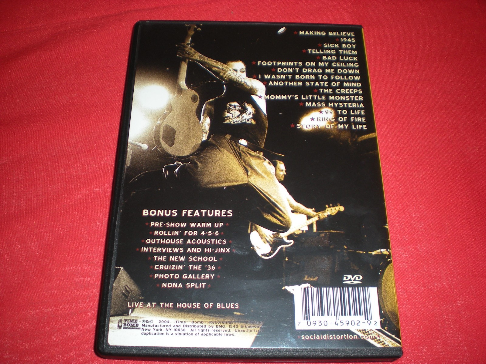 Social Distortion Live In Orange County Dvd 2004 For Sale