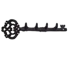 Salomé Idea Key Holder for Wall - Cast Iron Skeleton Key - Decorative Farmhou...